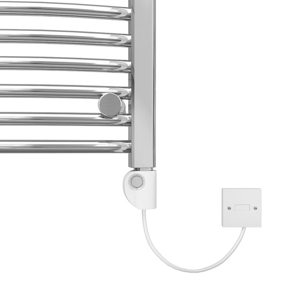 Rebrilliant Grissett Curved Towel Rail Electric Heated Towel Rails